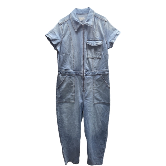 Ava & Viv Pants - Ava & Viv Light Blue Denim Jumpsuit